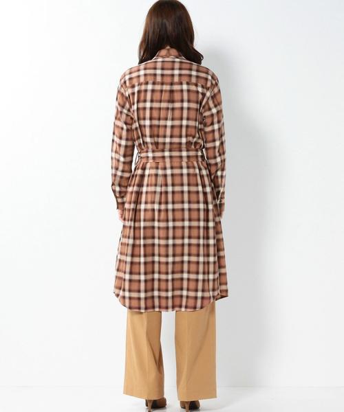 Another Edition(アナザーエディション)の「■オンブレーチェックガウン/AEBC C/R OMBRE CHK GOWN◆(カーディガン/ボレロ・レディース・グレー/ブラウン/ワイン・フリ-)」の15枚目の写真