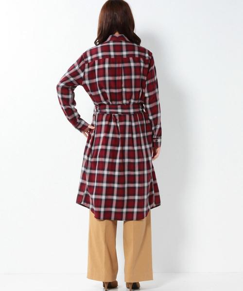 Another Edition(アナザーエディション)の「■オンブレーチェックガウン/AEBC C/R OMBRE CHK GOWN◆(カーディガン/ボレロ・レディース・グレー/ブラウン/ワイン・フリ-)」の7枚目の写真