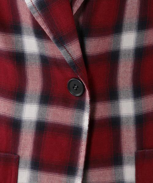 Another Edition(アナザーエディション)の「■オンブレーチェックガウン/AEBC C/R OMBRE CHK GOWN◆(カーディガン/ボレロ・レディース・グレー/ブラウン/ワイン・フリ-)」の8枚目の写真