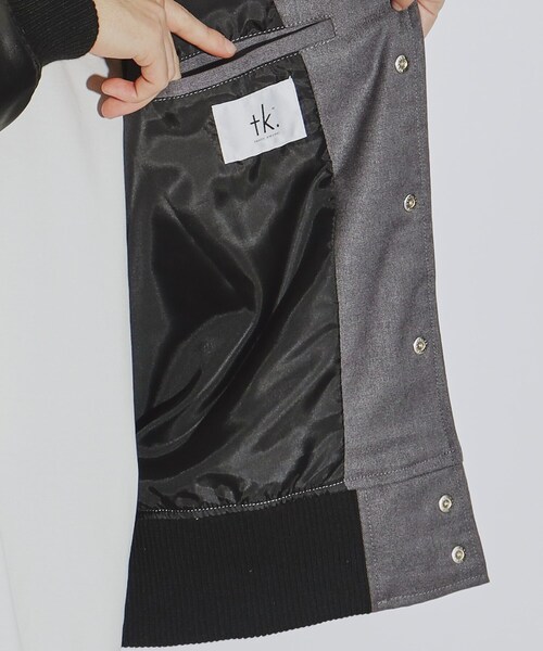 tk.TAKEO KIKUCHI（ティーケータケオキクチ）の「◆TRツイルスタジャン（スタジャン・メンズ・グレー/ブルー系その他/ブラック・04/03/02）」の21枚目の写真