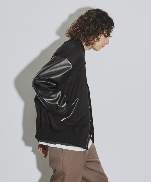 tk.TAKEO KIKUCHI（ティーケータケオキクチ）の「◆TRツイルスタジャン（スタジャン・メンズ・グレー/ブルー系その他/ブラック・04/03/02）」の5枚目の写真