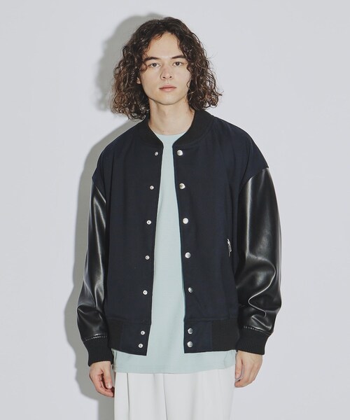 tk.TAKEO KIKUCHI（ティーケータケオキクチ）の「◆TRツイルスタジャン（スタジャン・メンズ・グレー/ブルー系その他/ブラック・04/03/02）」の8枚目の写真