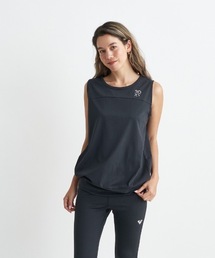 SPIRITED SLEEVELESS/ロキシー速乾UVカット付きワンポイントロゴスリーブレスカットソー