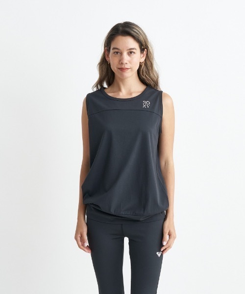 ROXY(ロキシー)の「SPIRITED SLEEVELESS/ロキシー速乾UVカット付きワンポイントロゴスリーブレスカットソー(タンクトップ・レディース・ミント/ホワイト/ブラック・LARGE/MEDIUM/SMALL)」の5枚目の写真