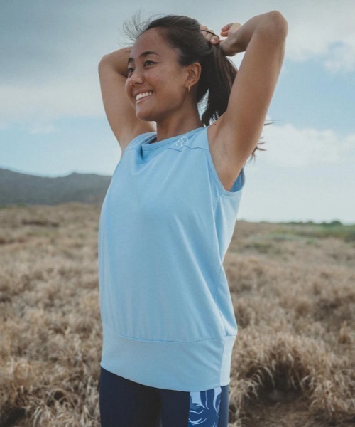 ROXY(ロキシー)の「SPIRITED SLEEVELESS/ロキシー速乾UVカット付きワンポイントロゴスリーブレスカットソー(タンクトップ・レディース・ミント/ホワイト/ブラック・LARGE/MEDIUM/SMALL)」の20枚目の写真