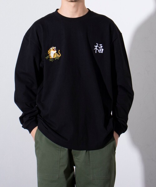 TED BAKER★メンズ 長袖 クルーネック ロゴ トップス Tシャツ Tシャツ メンズ 長袖 トップス 無地 ロング丈 ロンT クルー