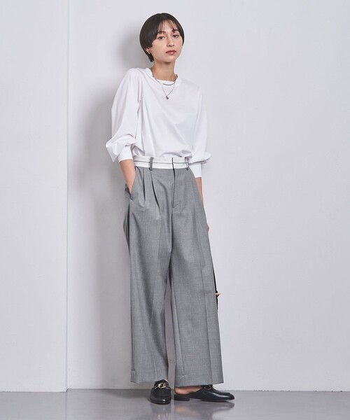 UNITED ARROWS(ユナイテッドアローズ)の「マーベルト ワイドパンツ(その他パンツ・レディース・グレー/ブラック・34/36/38)」の11枚目の写真