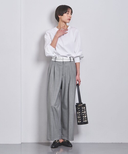 UNITED ARROWS(ユナイテッドアローズ)の「マーベルト ワイドパンツ(その他パンツ・レディース・グレー/ブラック・34/36/38)」の12枚目の写真