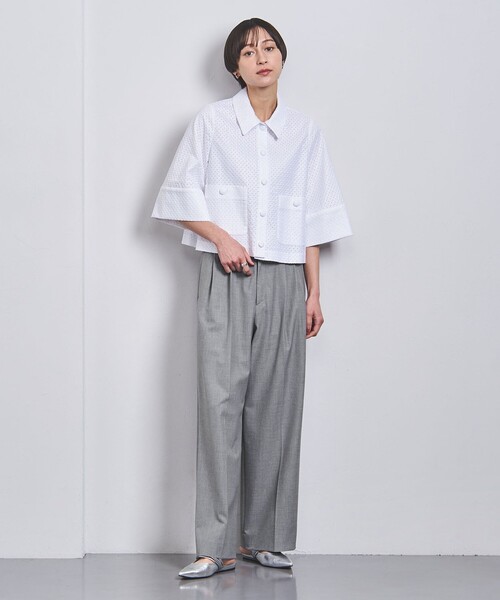 UNITED ARROWS(ユナイテッドアローズ)の「マーベルト ワイドパンツ(その他パンツ・レディース・グレー/ブラック・34/36/38)」の10枚目の写真