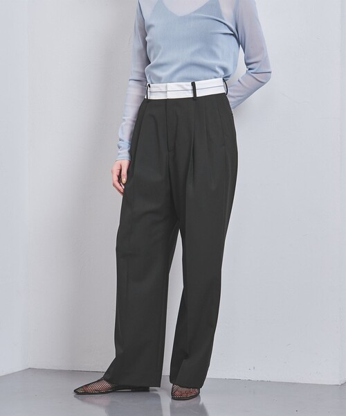 UNITED ARROWS(ユナイテッドアローズ)の「マーベルト ワイドパンツ(その他パンツ・レディース・グレー/ブラック・34/36/38)」の7枚目の写真