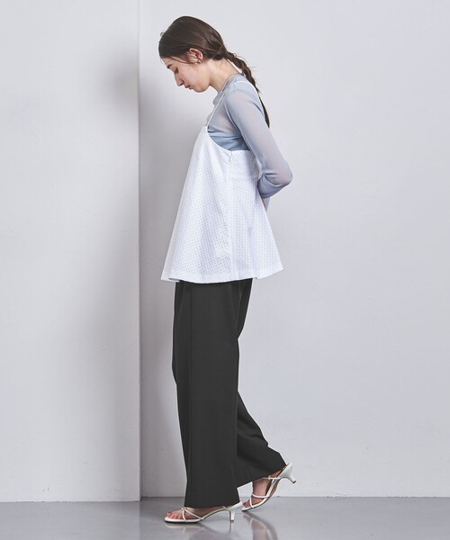 UNITED ARROWS(ユナイテッドアローズ)の「マーベルト ワイドパンツ(その他パンツ・レディース・グレー/ブラック・34/36/38)」の4枚目の写真