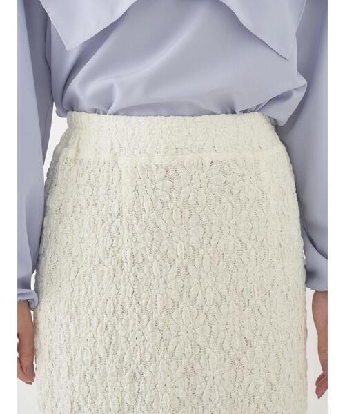 earth music&ecology（アースミュージックアンドエコロジー）の「ポコポコレースマーメイドスカート（スカート・レディース・ホワイト/ブラック/イエロー・FREE）」の17枚目の写真