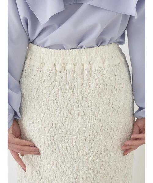 earth music&ecology（アースミュージックアンドエコロジー）の「ポコポコレースマーメイドスカート（スカート・レディース・ホワイト/ブラック/イエロー・FREE）」の18枚目の写真