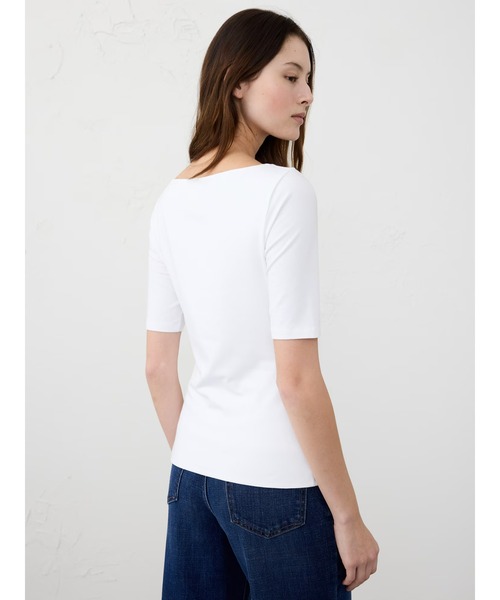 BANANA REPUBLIC FACTORY STORE（バナナリパブリック ファクトリーストア）の「BANANA REPUBLIC FACTORY STORE　　ソフトストレッチ エルボースリーブトップス（Tシャツ/カットソー・レディース・ホワイト/ブラック・S/M/L/XS）」の8枚目の写真