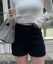 脚長ニットショートパンツ【RL】
