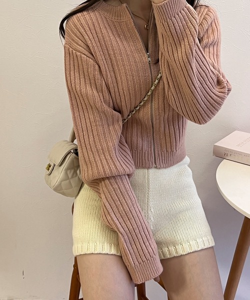 RiLi（リリ）の「脚長ニットショートパンツ【RL】（その他パンツ・レディース・アイボリー/ブラック・FREE）」の15枚目の写真