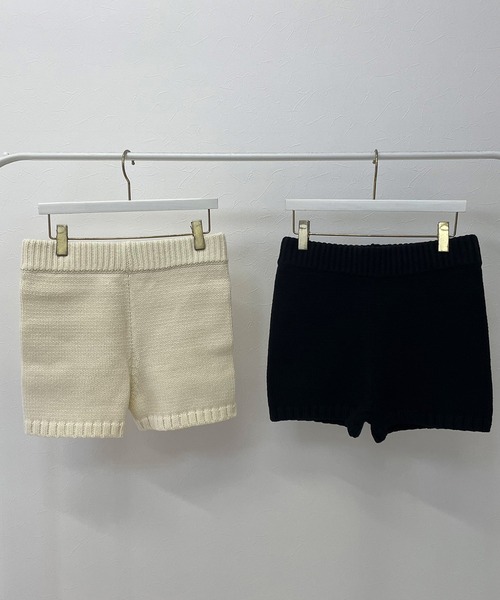 RiLi（リリ）の「脚長ニットショートパンツ【RL】（その他パンツ・レディース・アイボリー/ブラック・FREE）」の21枚目の写真