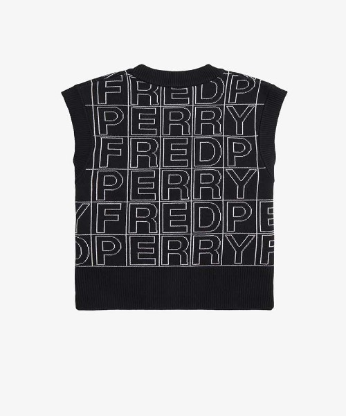 フレッドペリー　ベスト FRED PERRY フレッドペリー ベスト メンズ ストライプド トリム V