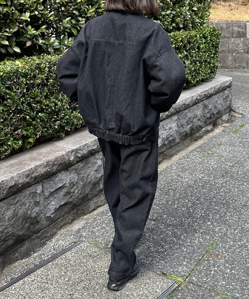flaner（フラネ）の「Loose denim jacket / ルーズデニムジャケット（デニムジャケット・レディース・ブラック・LARGE/MEDIUM）」の15枚目の写真