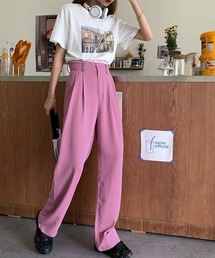 セミワイドパンツ レディース スラックス