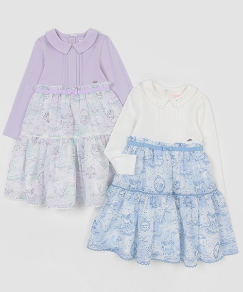 セール】星空柄ドッキングワンピース（ワンピース）｜mezzo piano