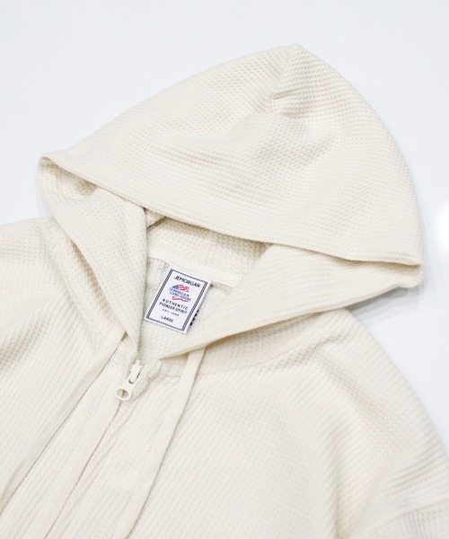JEMORGAN（ジェーイーモーガン）の「【JEMORGAN / ジェーイーモーガン】ワッフルダブルジップパーカー（パーカー・メンズ・杢グレー/サックスブルー/カーキ/ブラック/ネイビー/サーモンピンク/ナチュラル・XL/L/M/S）」の16枚目の写真