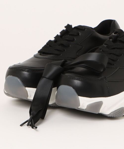 la farfa SHOES(ラ・ファーファ シューズ)の「la farfa shoes 厚底 2WAY レースアップスニーカー(スニーカー・レディース・ブラック/ホワイト/アイボリー・M/L/LL/XL)」の6枚目の写真