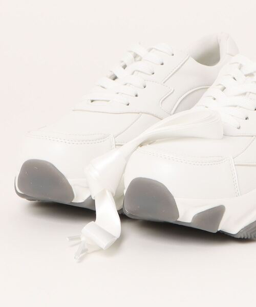 la farfa SHOES(ラ・ファーファ シューズ)の「la farfa shoes 厚底 2WAY レースアップスニーカー(スニーカー・レディース・ブラック/ホワイト/アイボリー・M/L/LL/XL)」の5枚目の写真