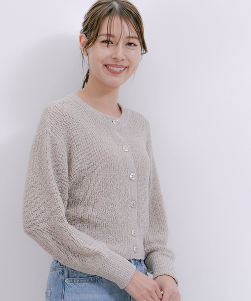 Jayro(ジャイロ)の「ショートカーディガン(カーディガン/ボレロ・レディース・ホワイト系その他/ピンク/ベージュ/ブラック・M)」の19枚目の写真