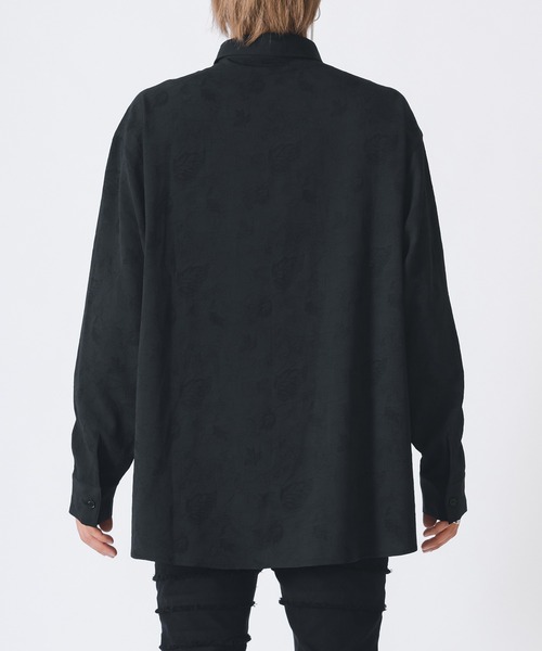 REGIEVO（レジエボ）の「REGIEVO セクシーなジャガードシャツ（シャツ/ブラウス・メンズ・オフホワイト/ブラック・MEDIUM/LARGE）」の9枚目の写真