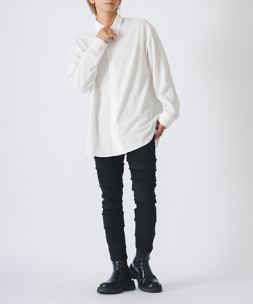 REGIEVO（レジエボ）の「REGIEVO セクシーなジャガードシャツ（シャツ/ブラウス・メンズ・オフホワイト/ブラック・MEDIUM/LARGE）」の10枚目の写真