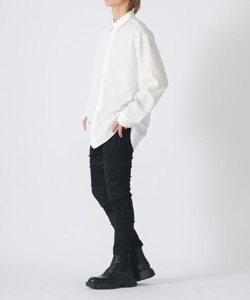 REGIEVO（レジエボ）の「REGIEVO セクシーなジャガードシャツ（シャツ/ブラウス・メンズ・オフホワイト/ブラック・MEDIUM/LARGE）」の11枚目の写真