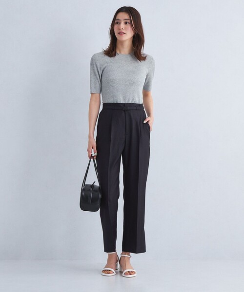 green label relaxing(グリーンレーベルリラクシング)の「<1_OF MINE> リブ ニット プルオーバー -ウォッシャブル-(ニット/セーター・レディース・ライトグレー/ロイヤルブルー/オフホワイト/ブラック・FREE)」の7枚目の写真