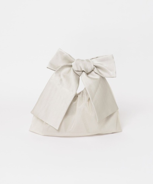 URBAN RESEARCH ROSSO WOMEN（アーバンリサーチ　ロッソ）の「kaene　オーガンジー重ねリボンバッグ（ハンドバッグ・レディース・ベージュ/ブラック・FREE）」の4枚目の写真