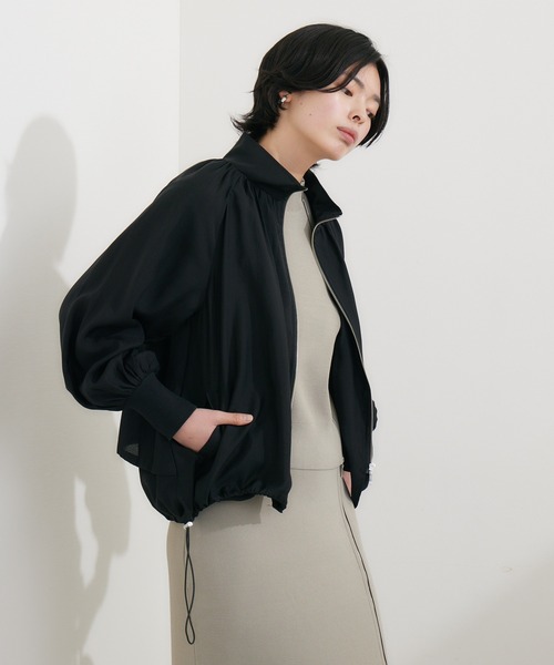 Dignite collier（ディニテコリエ）の「Dignite collier バックレイヤードブルゾン（ブルゾン・レディース・ライトグレー/ホワイト/ブラック・FREE）」の9枚目の写真