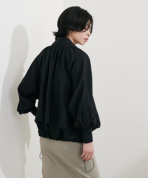 Dignite collier（ディニテコリエ）の「Dignite collier バックレイヤードブルゾン（ブルゾン・レディース・ライトグレー/ホワイト/ブラック・FREE）」の10枚目の写真