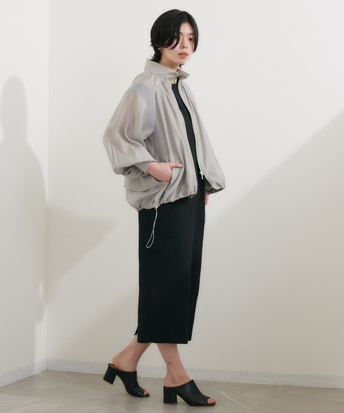 Dignite collier（ディニテコリエ）の「Dignite collier バックレイヤードブルゾン（ブルゾン・レディース・ライトグレー/ホワイト/ブラック・FREE）」の21枚目の写真