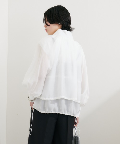 Dignite collier（ディニテコリエ）の「Dignite collier バックレイヤードブルゾン（ブルゾン・レディース・ライトグレー/ホワイト/ブラック・FREE）」の16枚目の写真