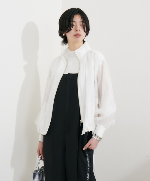 Dignite collier（ディニテコリエ）の「Dignite collier バックレイヤードブルゾン（ブルゾン・レディース・ライトグレー/ホワイト/ブラック・FREE）」の17枚目の写真
