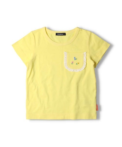 Moujonjon（ムージョンジョン）の「花刺繍入りポケット半袖Tシャツ（Tシャツ/カットソー・キッズ・クリーム/ホワイト・80/90/100/110/120/130/140）」の10枚目の写真