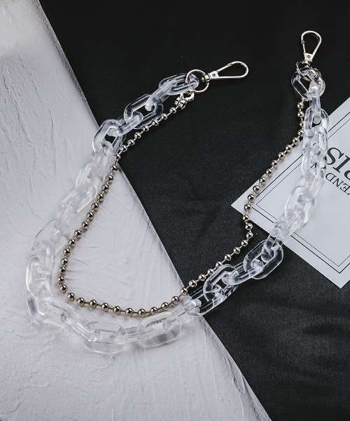 B.R.U（ブル）の「クリア×シルバーウォレットチェーン（ウォレットチェーン・メンズ・シルバー・FREE）」の3枚目の写真