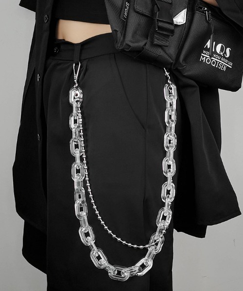 B.R.U（ブル）の「クリア×シルバーウォレットチェーン（ウォレットチェーン・メンズ・シルバー・FREE）」の5枚目の写真