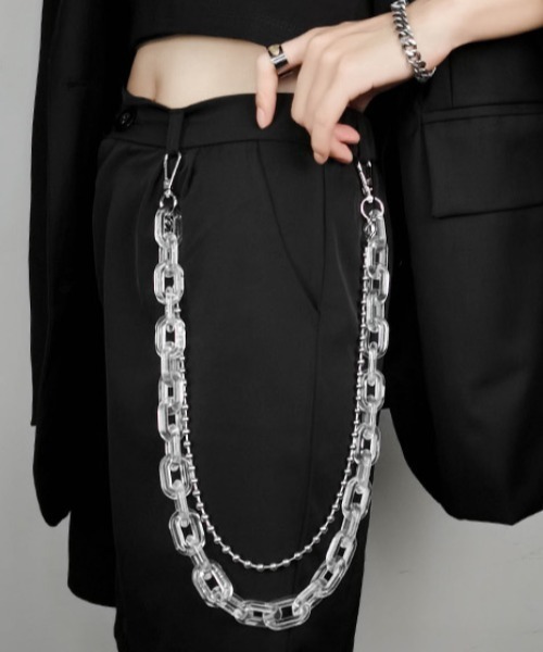 B.R.U（ブル）の「クリア×シルバーウォレットチェーン（ウォレットチェーン・メンズ・シルバー・FREE）」の6枚目の写真