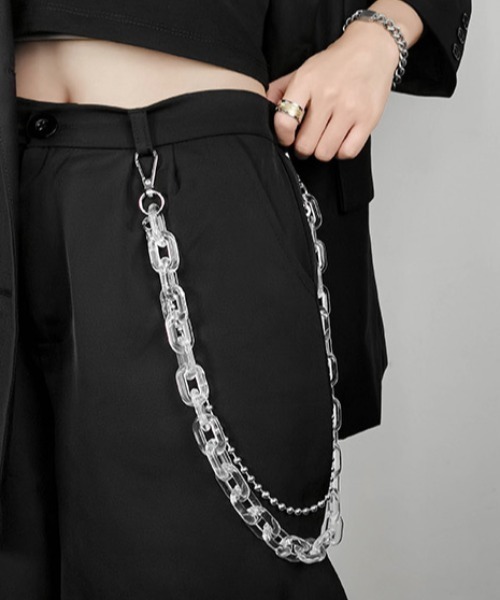 B.R.U（ブル）の「クリア×シルバーウォレットチェーン（ウォレットチェーン・メンズ・シルバー・FREE）」の7枚目の写真