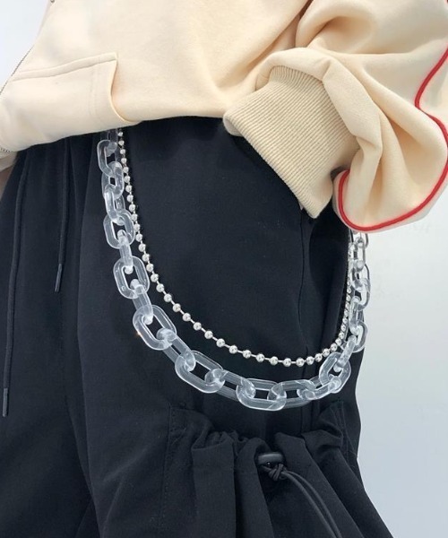 B.R.U（ブル）の「クリア×シルバーウォレットチェーン（ウォレットチェーン・メンズ・シルバー・FREE）」の10枚目の写真