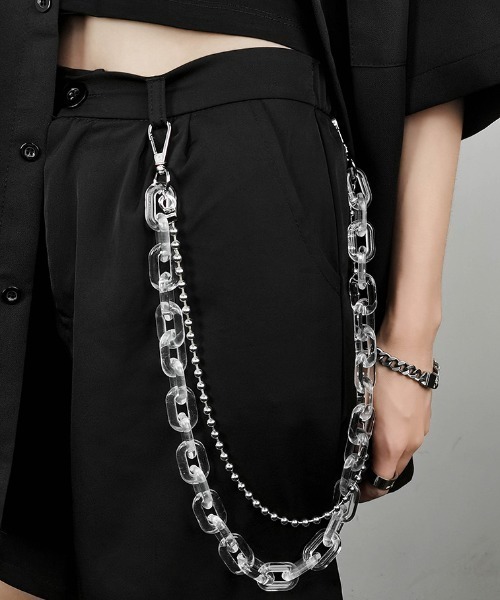 B.R.U（ブル）の「クリア×シルバーウォレットチェーン（ウォレットチェーン・メンズ・シルバー・FREE）」の11枚目の写真