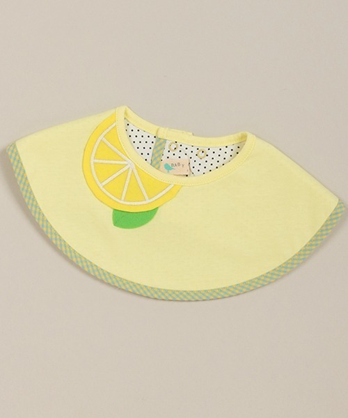 baby cheer（ベイビーチアー）の「フルーツスタイ（スタイ/よだれかけ・キッズ・レモンイエロー/ライトピンク・FREE）」の2枚目の写真