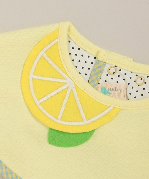 baby cheer（ベイビーチアー）の「フルーツスタイ（スタイ/よだれかけ・キッズ・レモンイエロー/ライトピンク・FREE）」の8枚目の写真