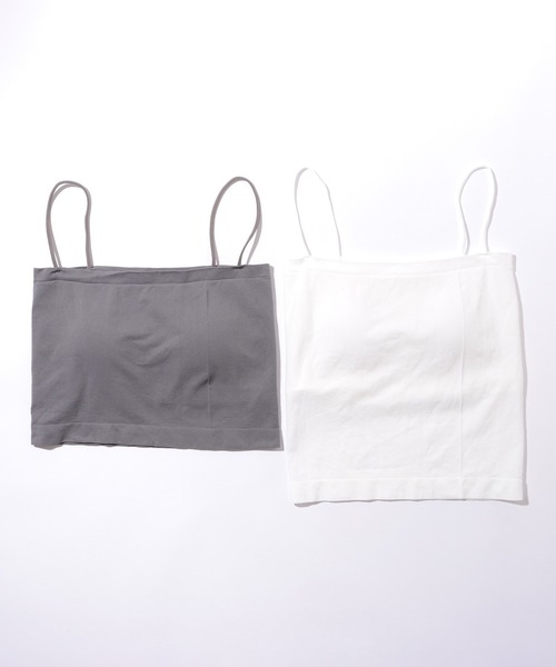 セール】ソリッドカラー ベーシック カップ付き キャミソール