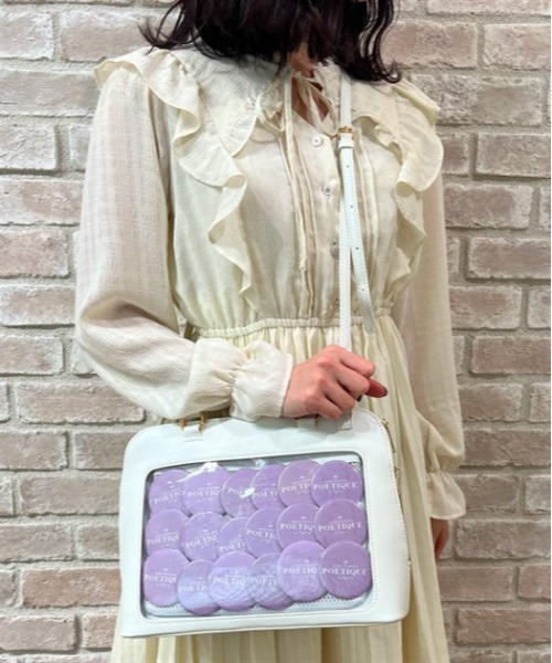 axes femme POETIQUE（アクシーズファムポエティック）の「ビジューリボン推し活バッグ（ショルダーバッグ・レディース・サックスブルー/ブラック/ラベンダー/ホワイト・FREE）」の20枚目の写真